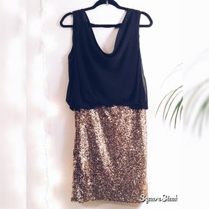 Francesca’s Gold Sequin Dress